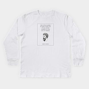 Marcus Aurelius Stoic Philosophy Kids Long Sleeve T-Shirt